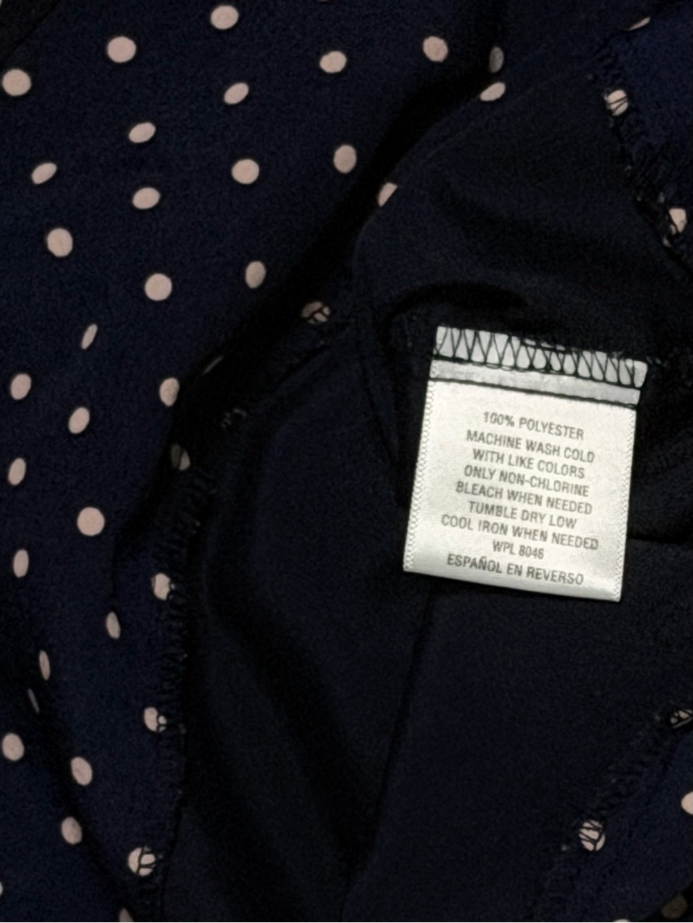 Maison Jules Navy Blue Watermelon and Pink Polka Dot Sleeveless Tank Size XL - Picture 5 of 7